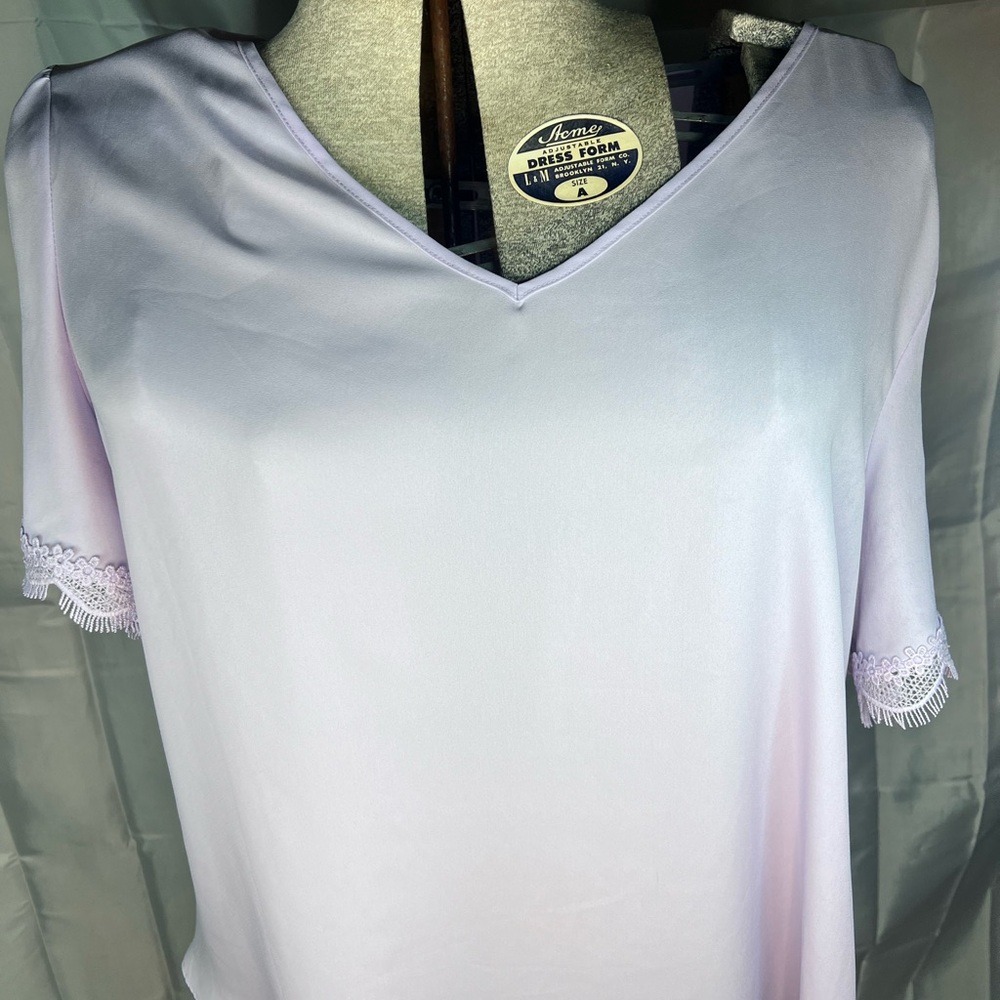 EST. 1946 Womens Sz 2x Sheer Purple Sleeveless Blouse Top‎